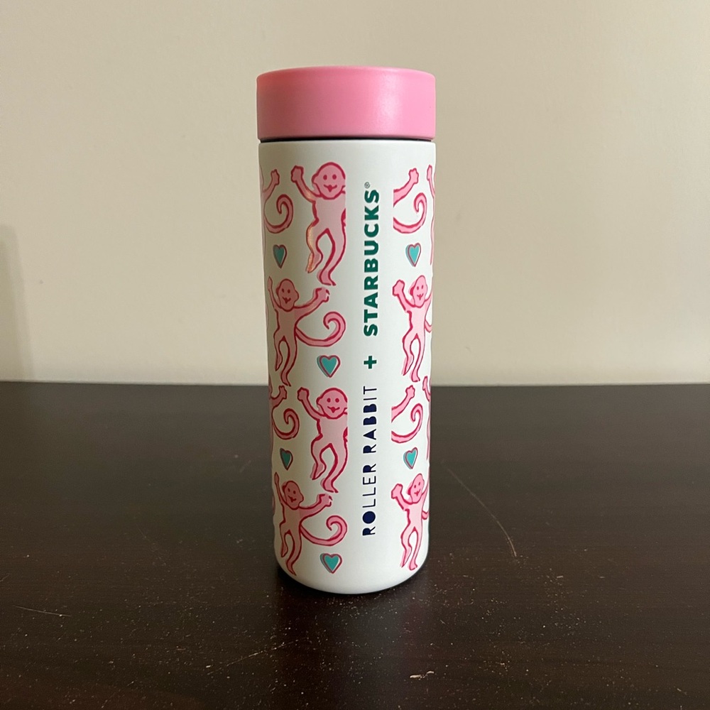 NEW Starbucks X Roller Rabbit 16oz Stainless Steel Tumbler Festive Holiday Cup